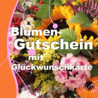 Blumen Gutschein mit Glückwunschkarte vom Floristen in Kiel
