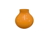 Glasvase Orange Line, bauchige Form