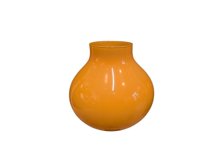 Glasvase Orange Line, bauchige Form