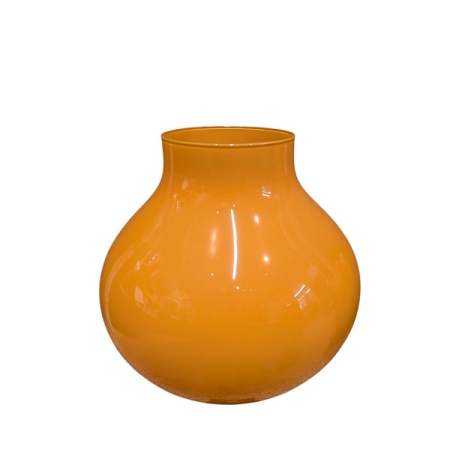 Glasvase Orange Line, bauchige Form