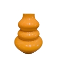 hohe Glasvase geschwungen, Farbe orange