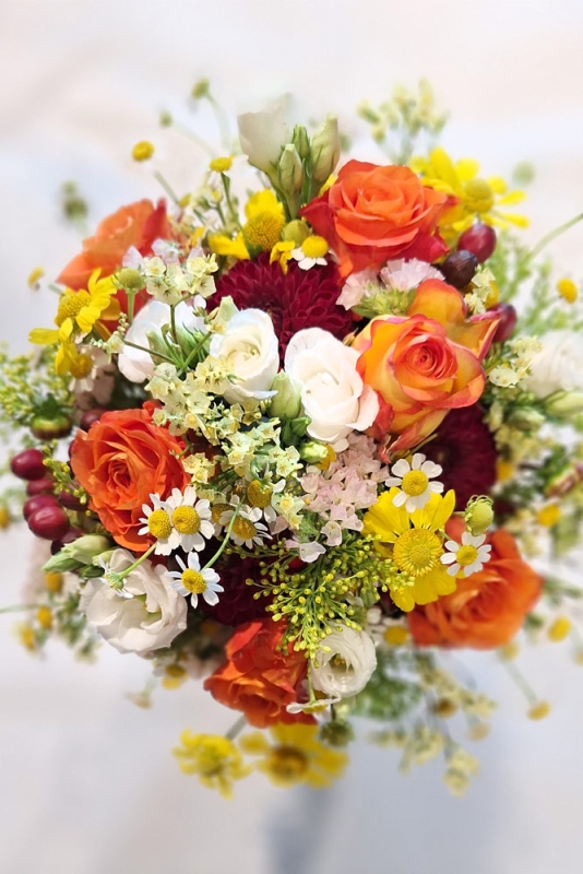 Brautstrauß - Zauber in orange
